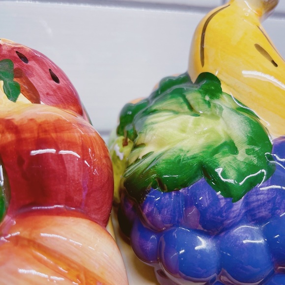 Cottagecore Vintage GOURMET Fruit Basket & Daisy Flowers Canister Set of 3 - Picture 6 of 11